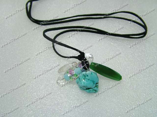 Wholesale Crystal Jewelry-colored glaze crystal turquoise necklace