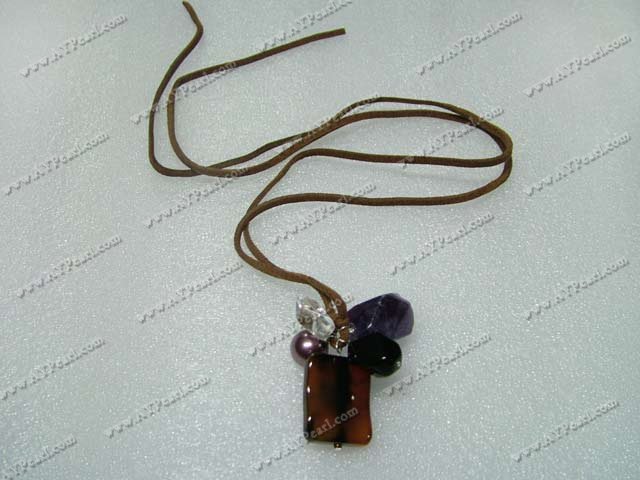 agate crystal necklace