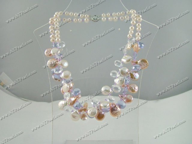 Wholesale Pearl Jewelry-pearl crystal necklace