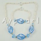 Wholesale Set Jewelry-colored glaze pearl crystal set