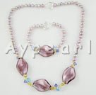 colored glaze pearl crystal set
