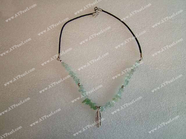 Aquamarine chips necklace