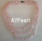 Rose quartz necklace