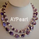 Amethyst Mother of pearl necklace