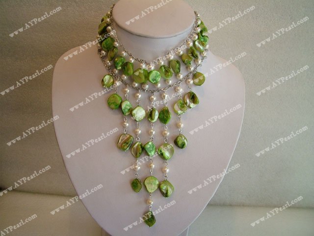 Wholesale Shell Jewelry-multicolor Mother of pearl necklace