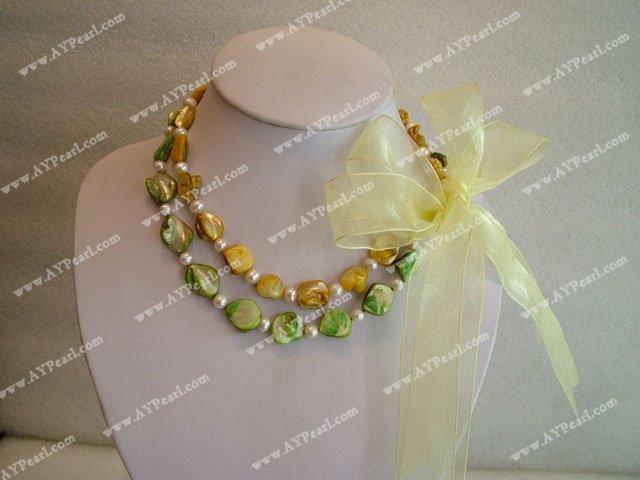 multi-color shell necklace