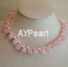 pearl crystal necklace