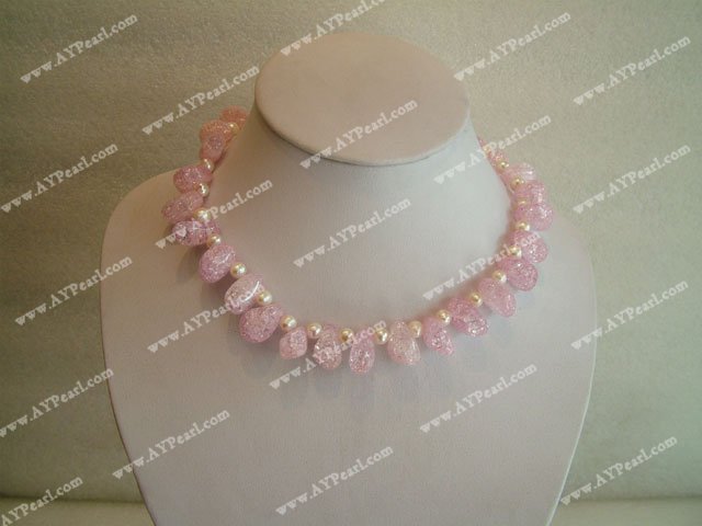 pearl crystal necklace