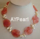Cherry quartz necklace