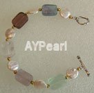 Wholesale gem pearl bracelet