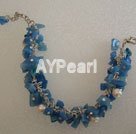 Wholesale Gemstone Bracelet-blue agate bracelet