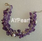 Amethyst pearl bracelet