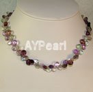 Rainbow collier fluorite