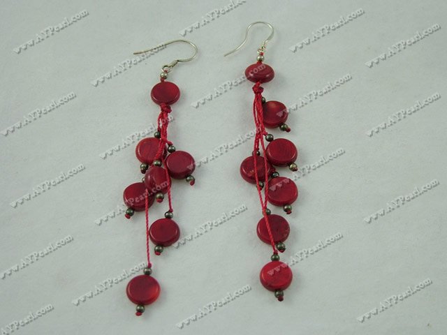 Boucles d'oreilles corail