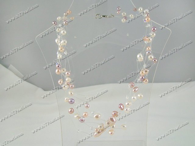 crystal pearl necklace