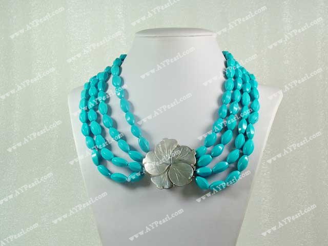 Wholesale Turquoise Jewelry-Turquoise shell necklace