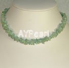 Aquamarine chips necklace