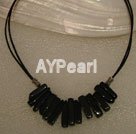 Wholesale Gemstone Necklace-black agate necklace