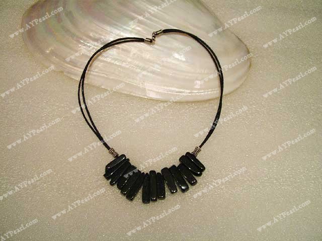 black agate necklace