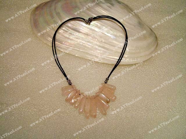 Collier quartz rose