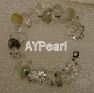 Wholesale Gemstone Bracelet-Green rutilated quartz crystal bracelet