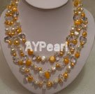 Wholesale crystal pearl necklace