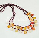 garnet agate necklace