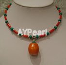 Turquoise coral necklace