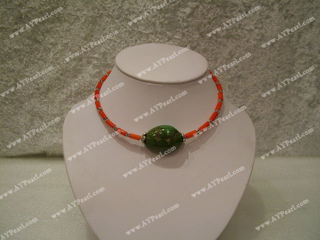 coral turquoise necklace