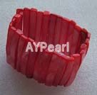 Dyed shell bracelet