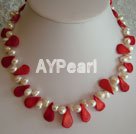 coral pearl necklace