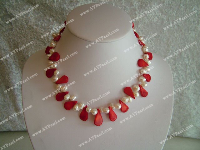 coral pearl necklace