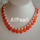 coral pearl necklace