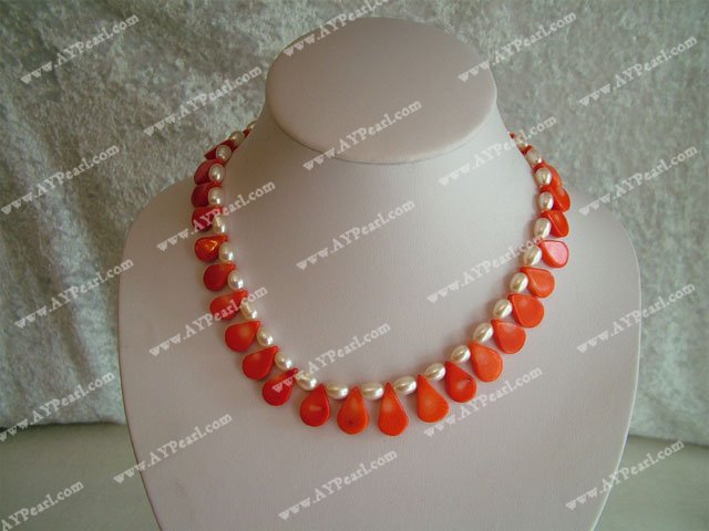 coral pearl necklace