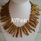 Wholesale Jewelry-gold sponge coral necklace