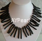 black sponge coral necklace