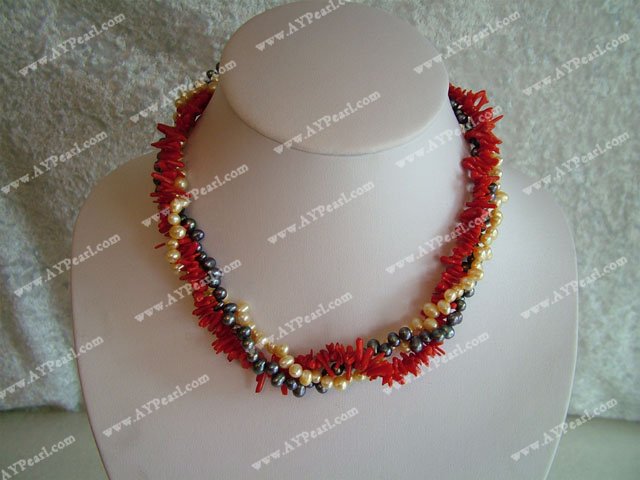 pearl coral necklace