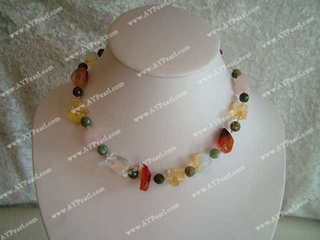 multicolor gem necklace