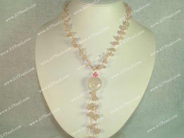 Rose quartz necklace