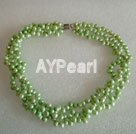 Dyed pearl necklace