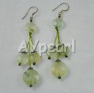 Wholesale Gemstone Earrings-Green rutilated quartz earrings