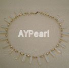 Moonstone pearl necklace
