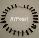 Wholesale black rock pearl necklace