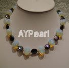 Wholesale moonstone pearl necklace