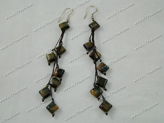 Boucles d'oreilles oeil de tigre