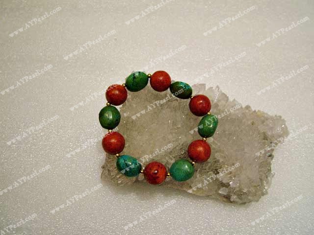 sponge coral Turquoise bracelet