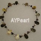 Wholesale black shell pearl necklace