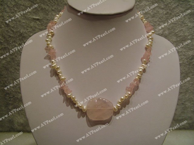 Rosenquarz Perlenkette