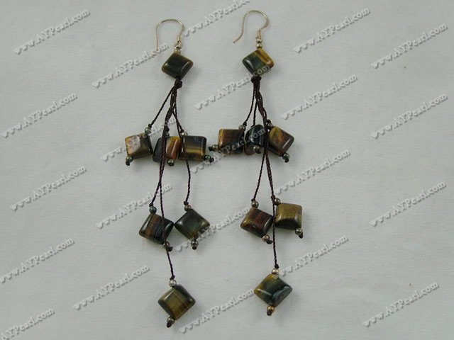 Boucles d'oreilles oeil de tigre