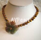 Tiger eye India agate necklace